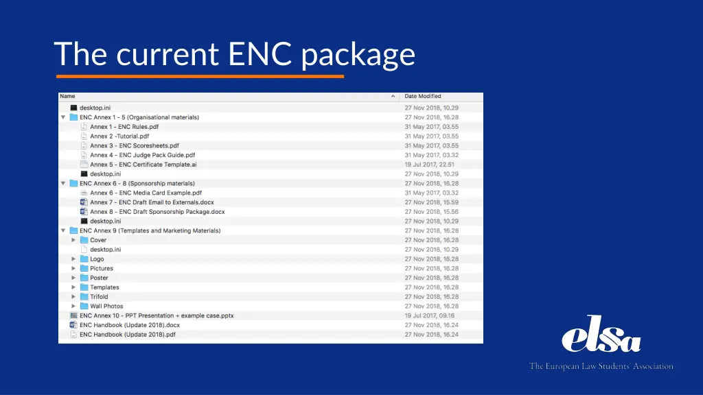 the current enc package
