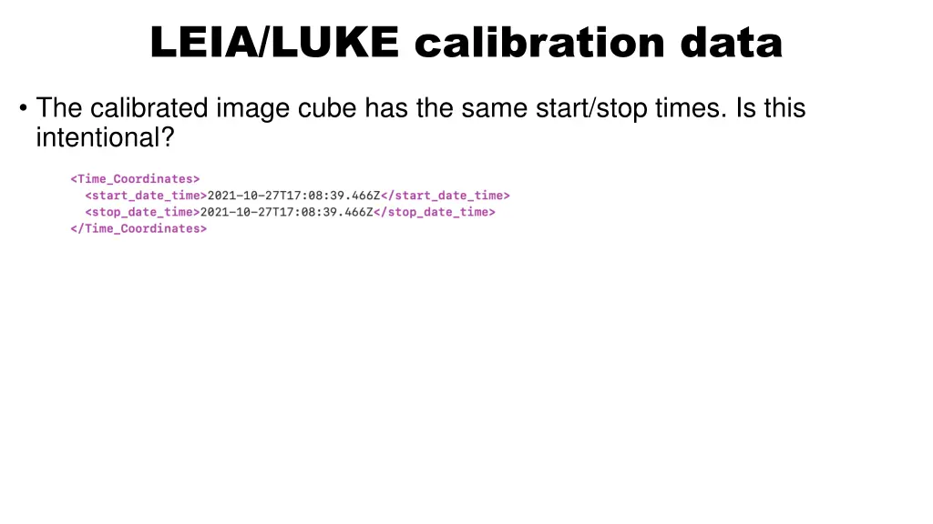 leia luke calibration data