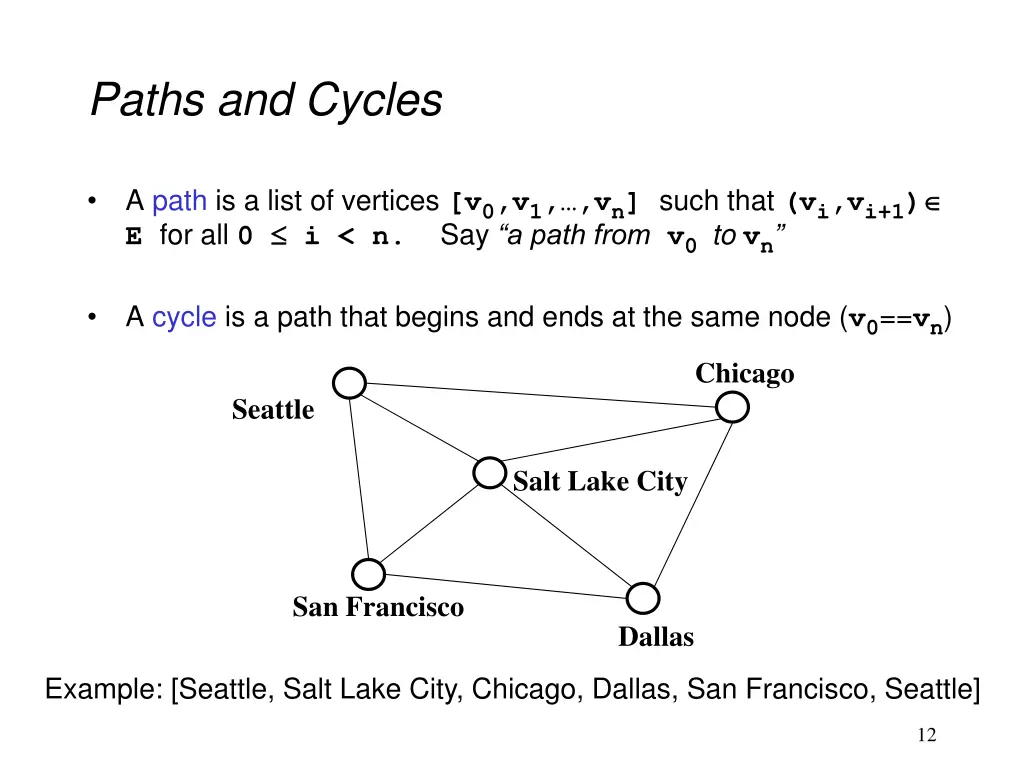 paths and cycles