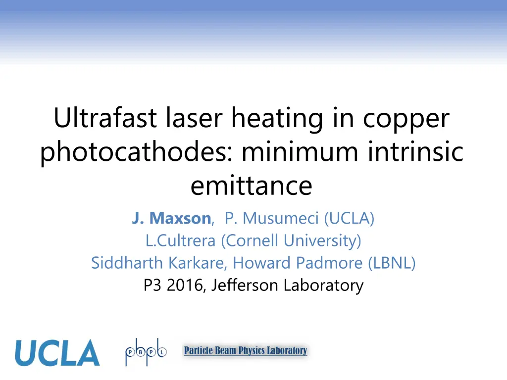 ultrafast laser heating in copper photocathodes