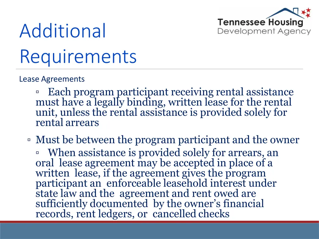 additional requirements 5