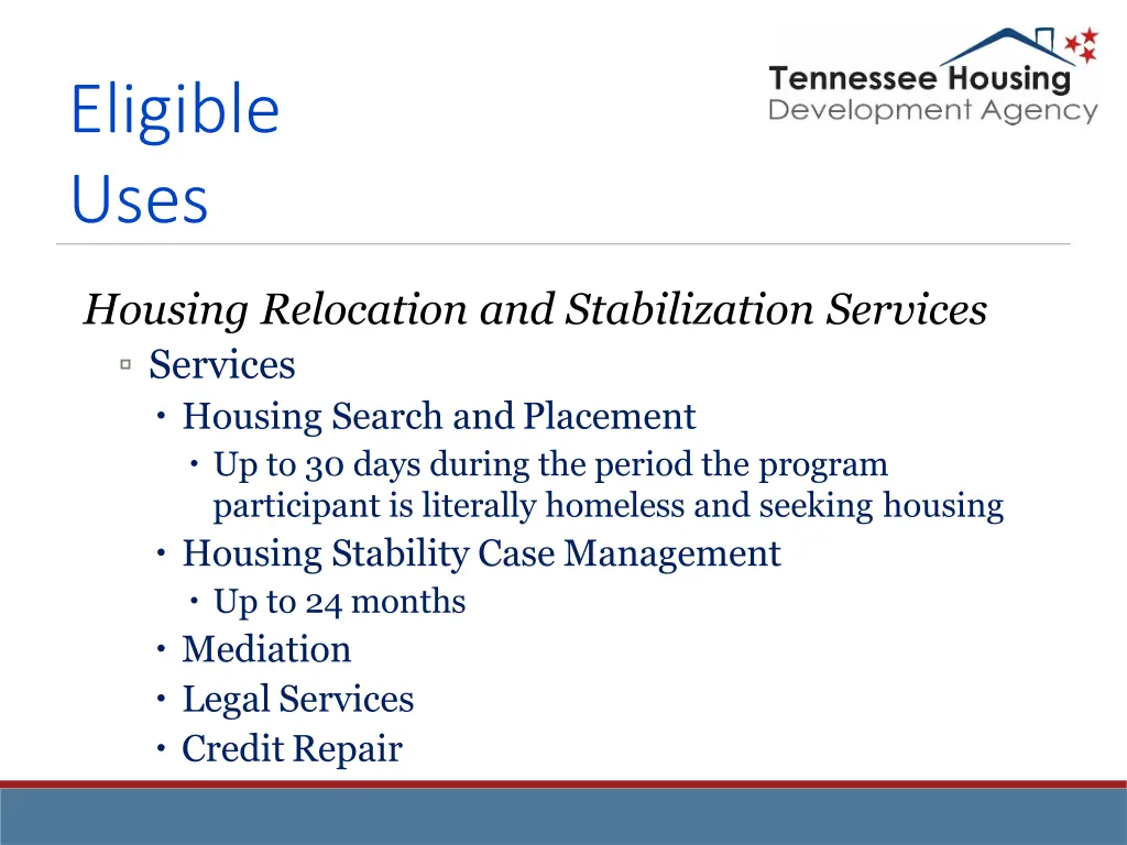 eligible uses 1