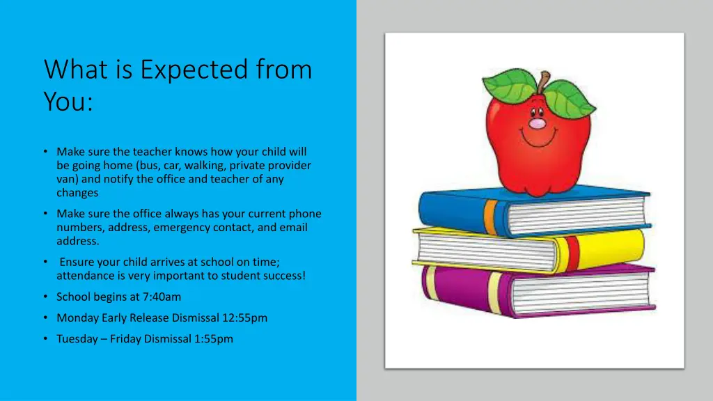 what is expected from you