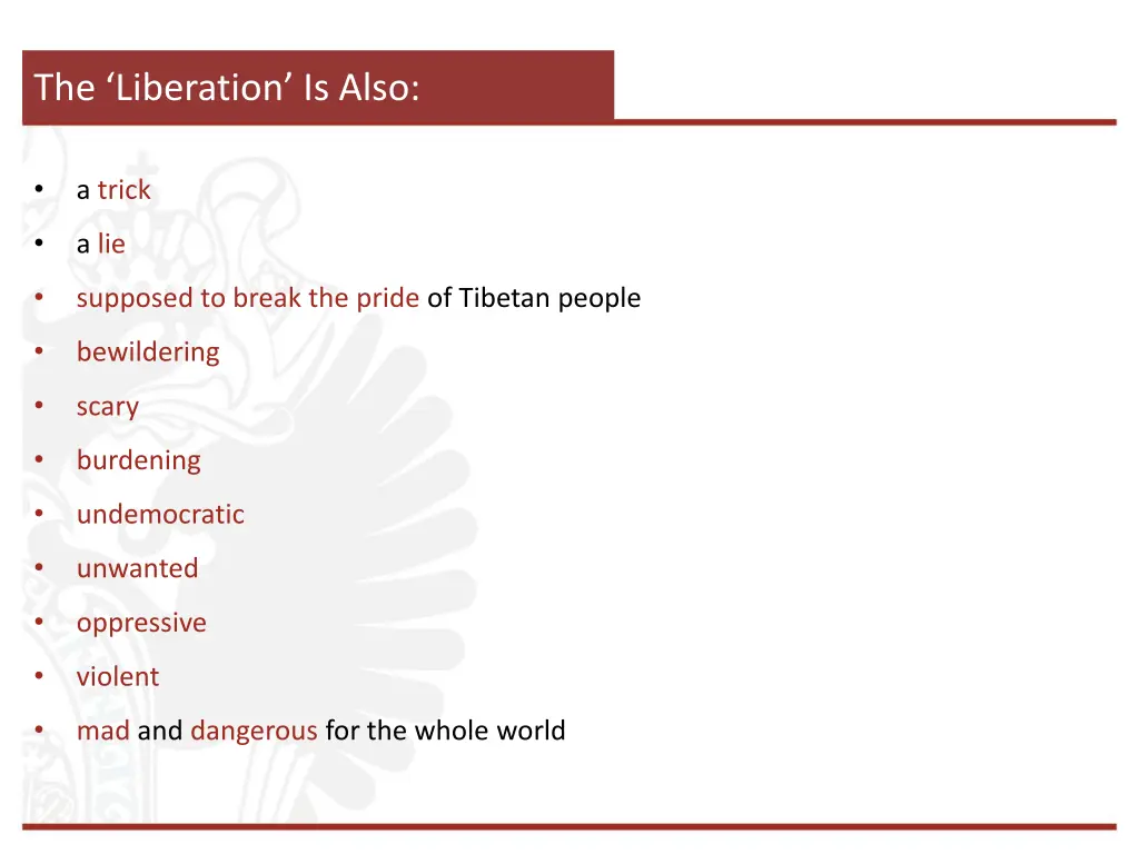the liberation is also