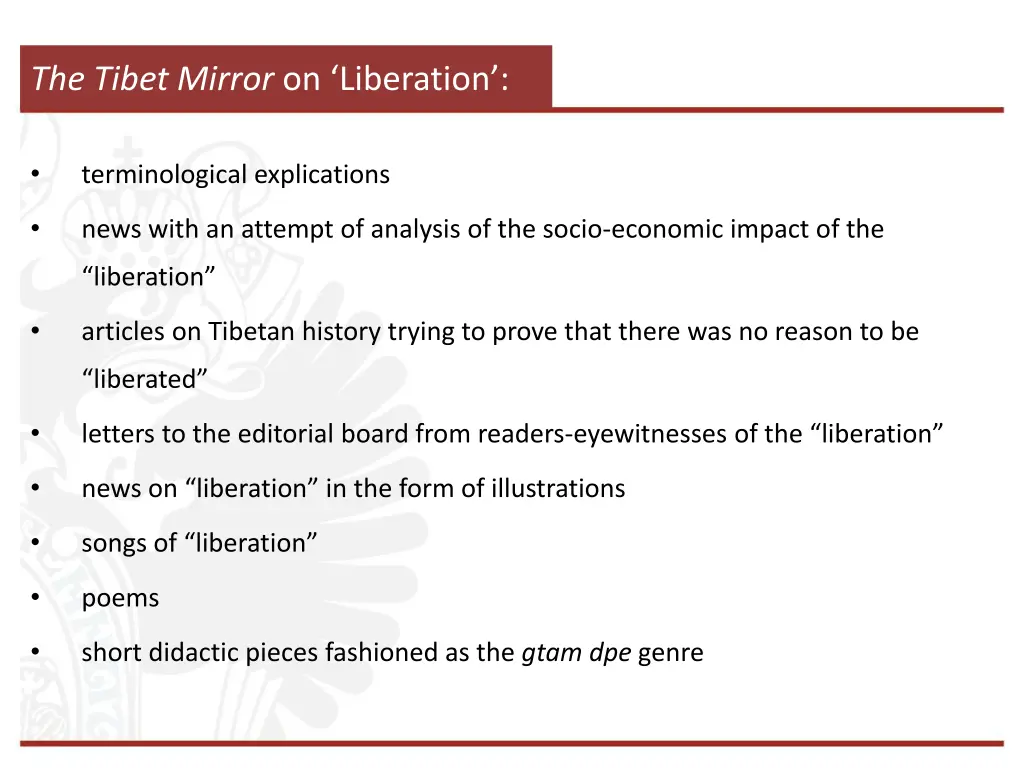 the tibet mirror on liberation