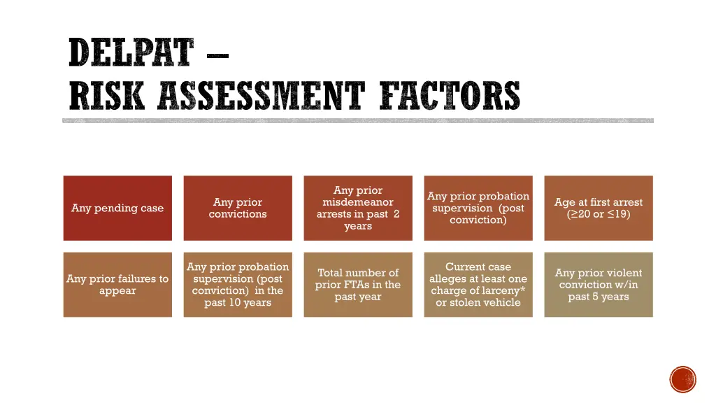 delpat risk assessment factors