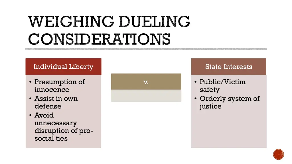 weighing dueling considerations