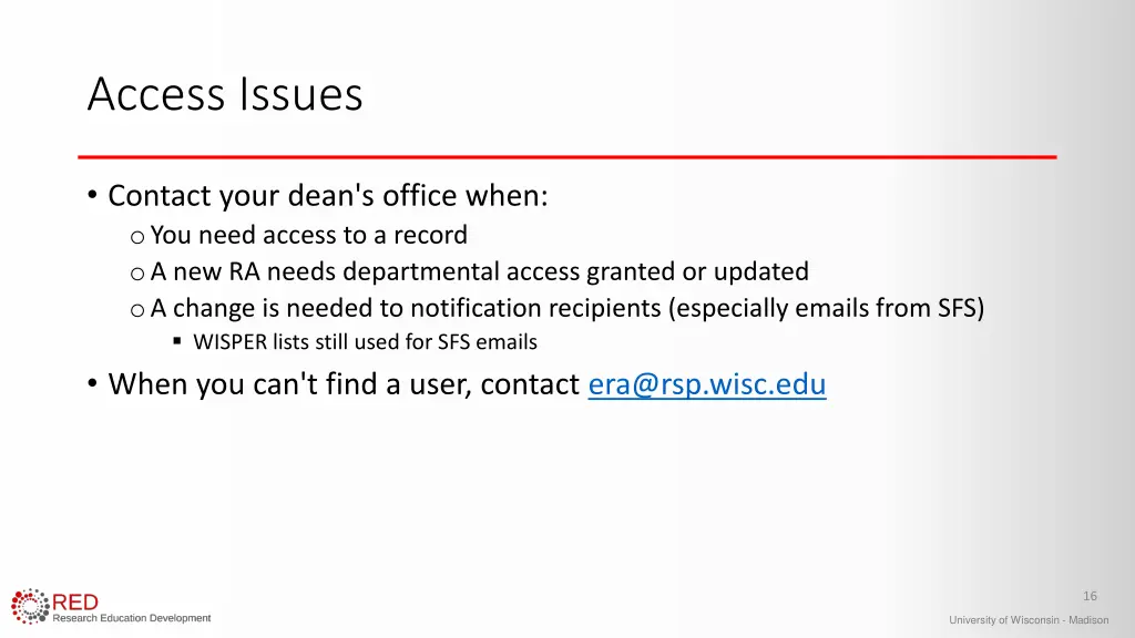 access issues