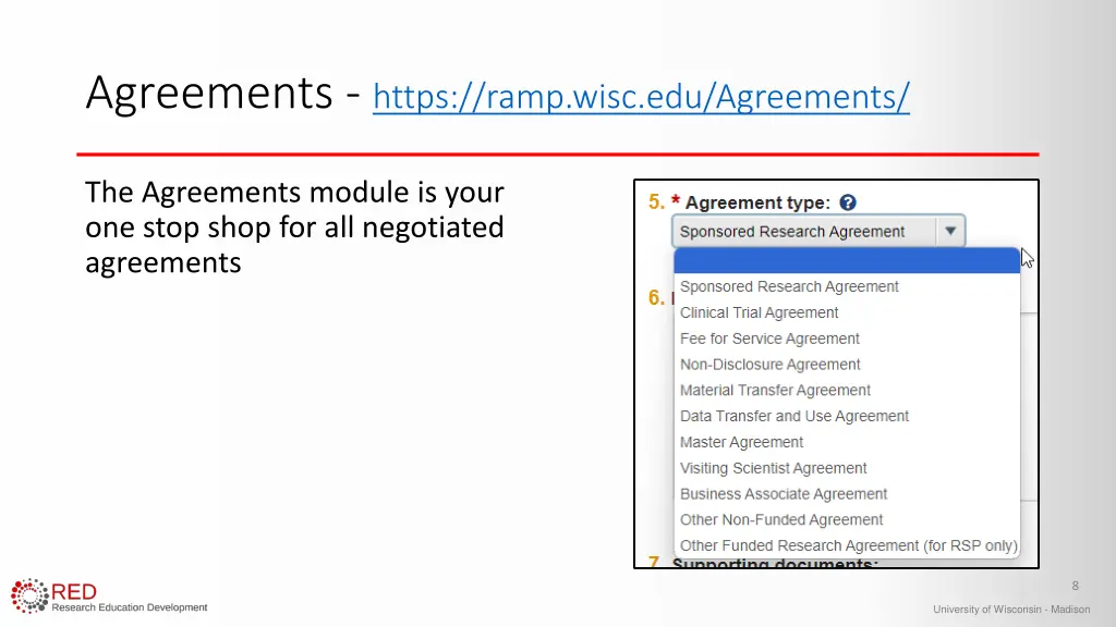agreements https ramp wisc edu agreements
