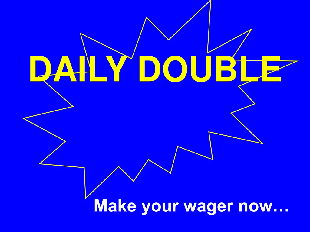 daily double
