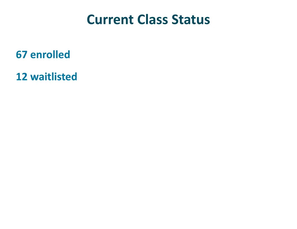 current class status