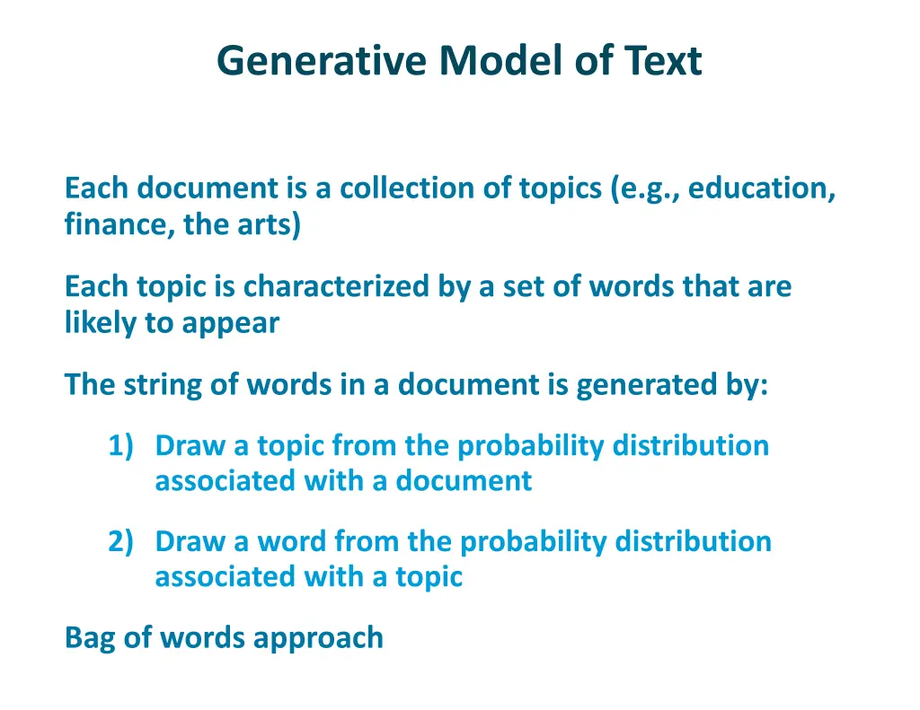 generative model of text