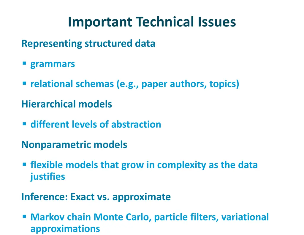 important technical issues