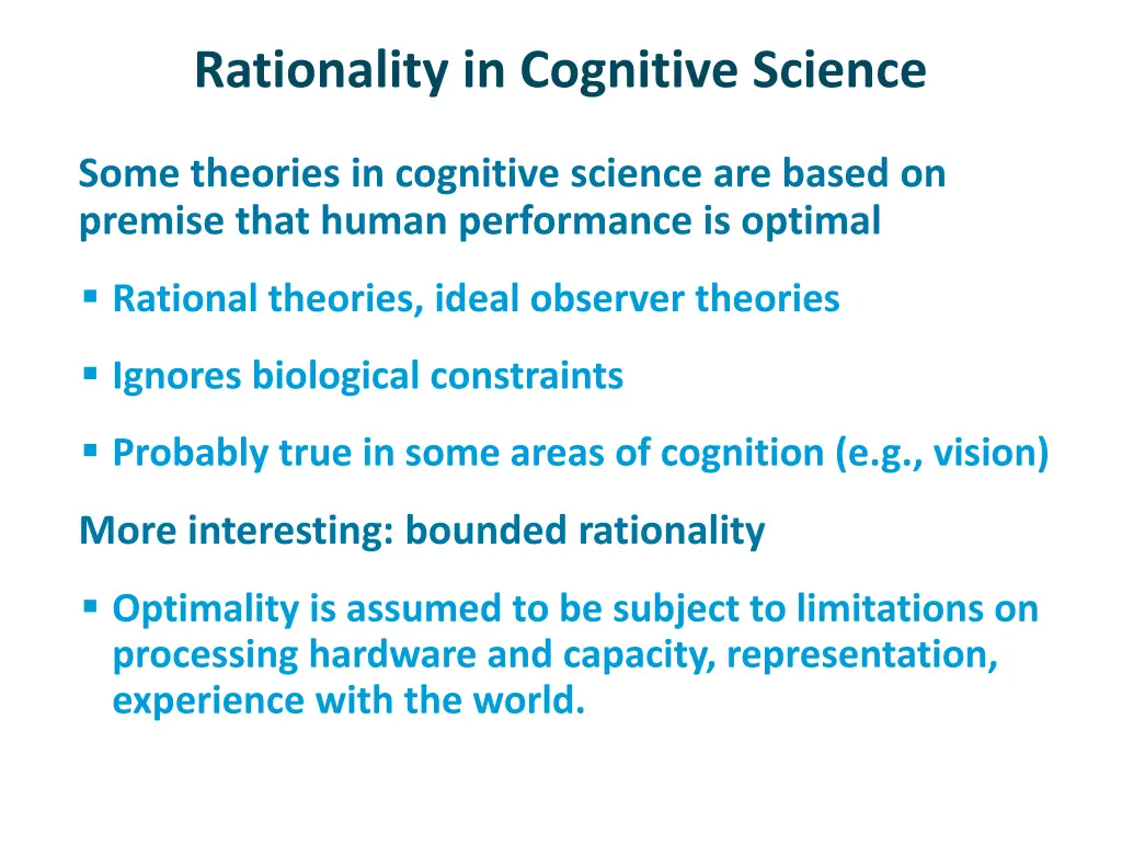 rationality in cognitive science