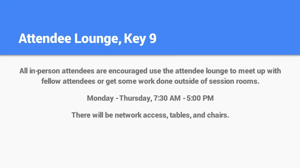 attendee lounge key 9
