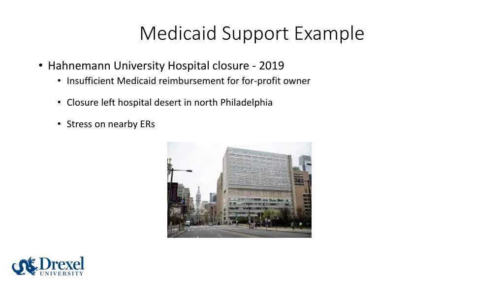 medicaid support example