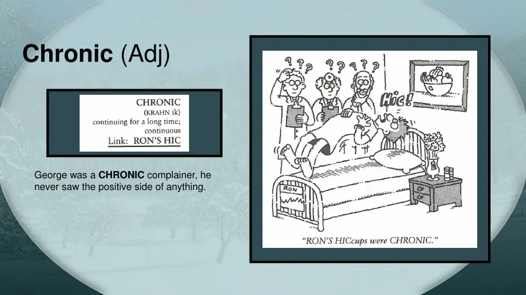 chronic adj