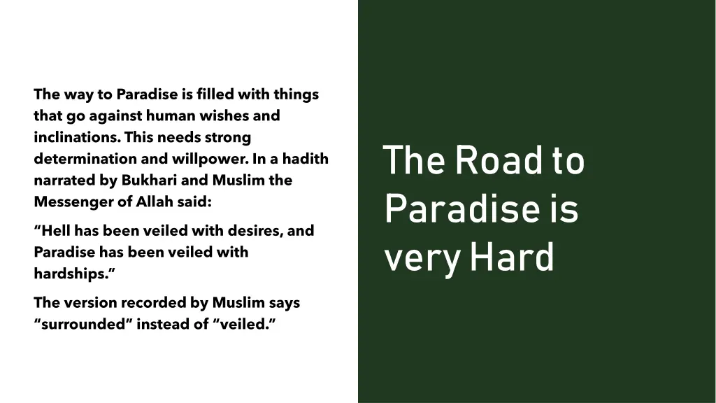 the way to paradise is filled with things that