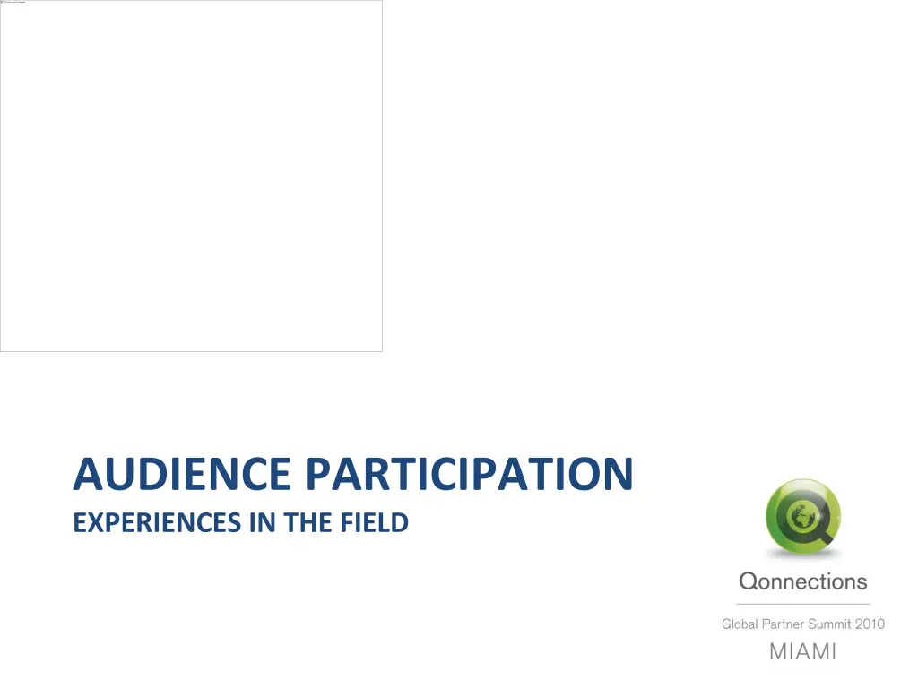 audience participation experiences in the field