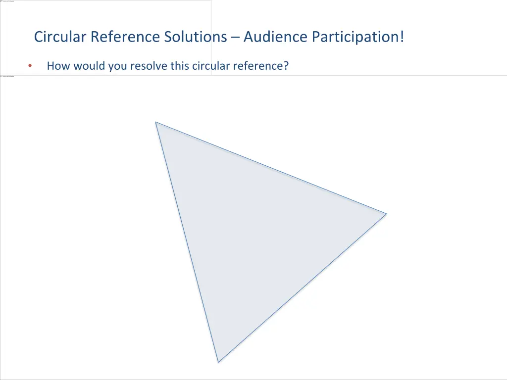 circular reference solutions audience