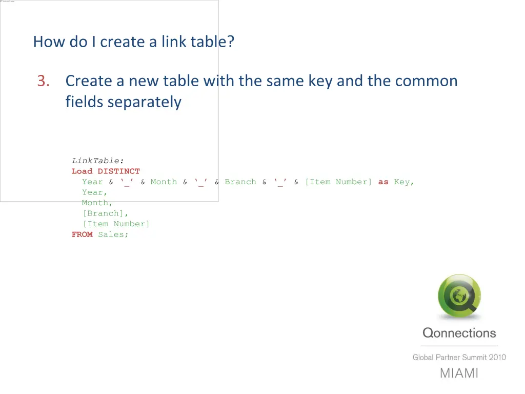 how do i create a link table 2
