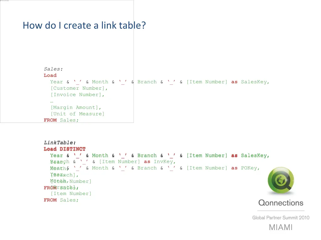how do i create a link table 4