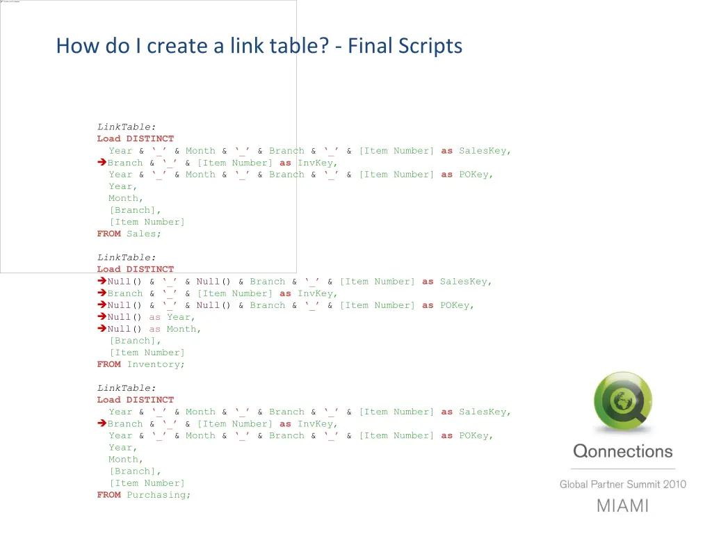 how do i create a link table final scripts 1