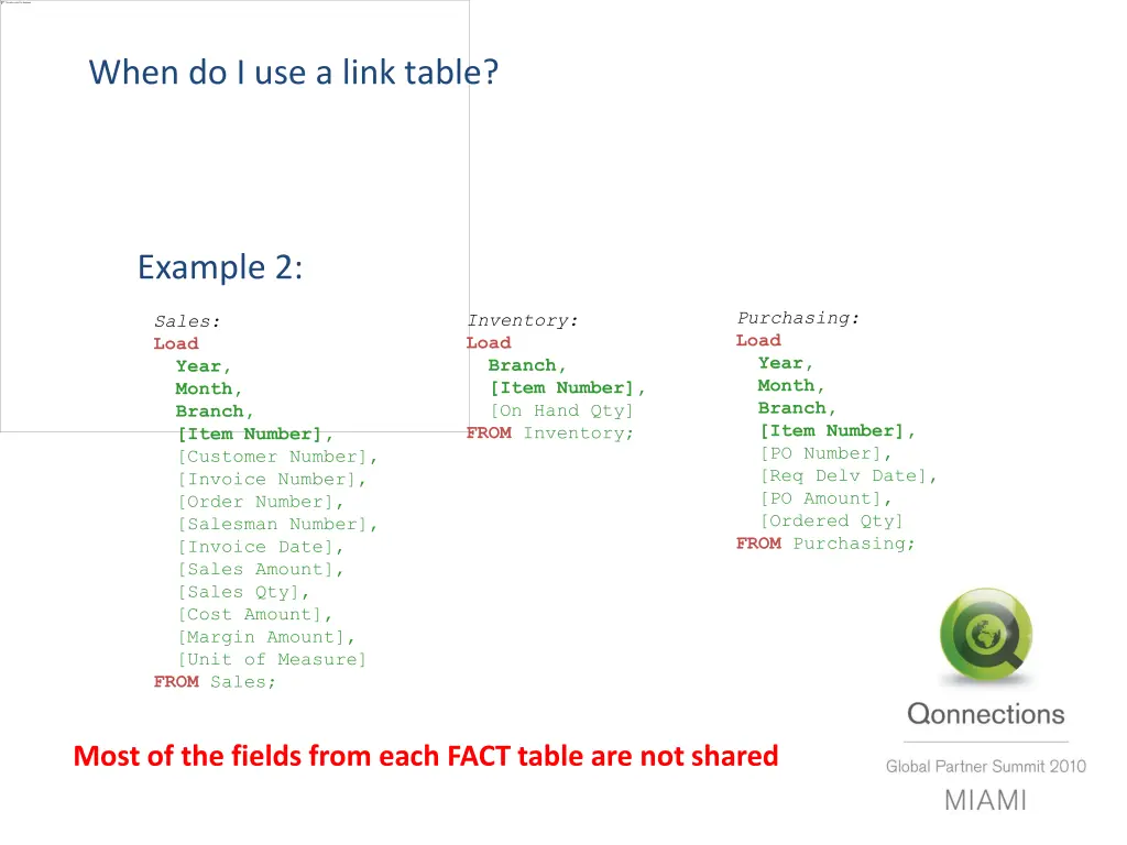 when do i use a link table 1