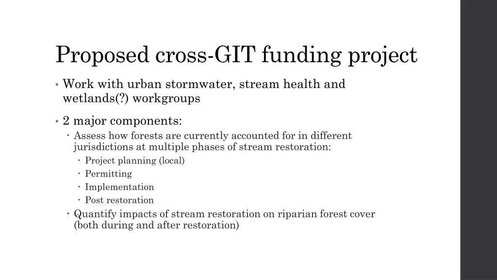proposed cross git funding project