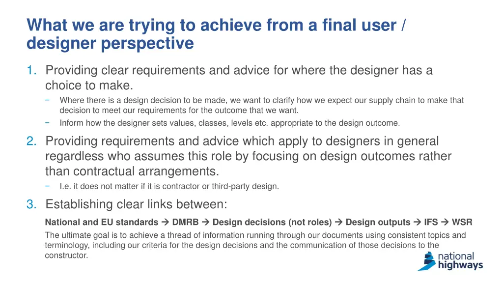 what we are trying to achieve from a final user 1
