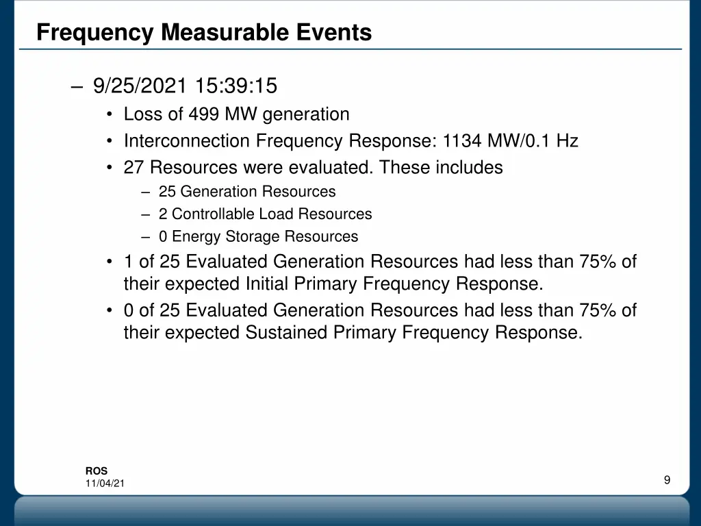 frequency measurable events 1