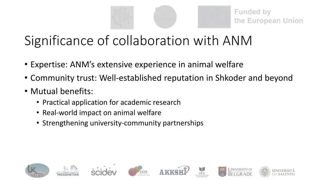 significance of collaboration with anm