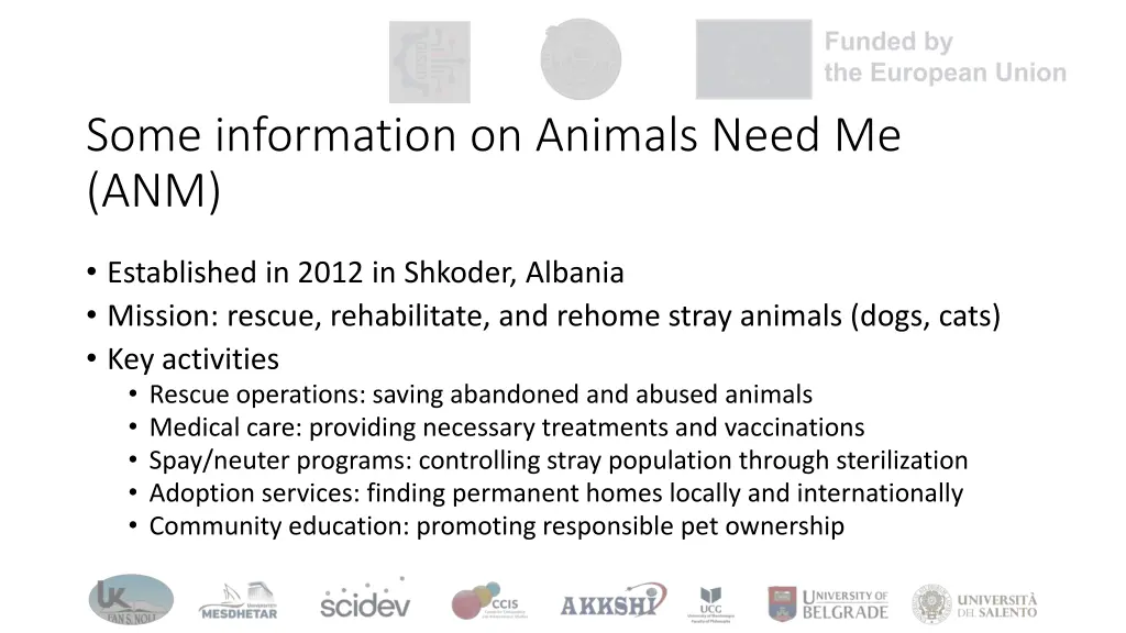 some information on animals need me anm