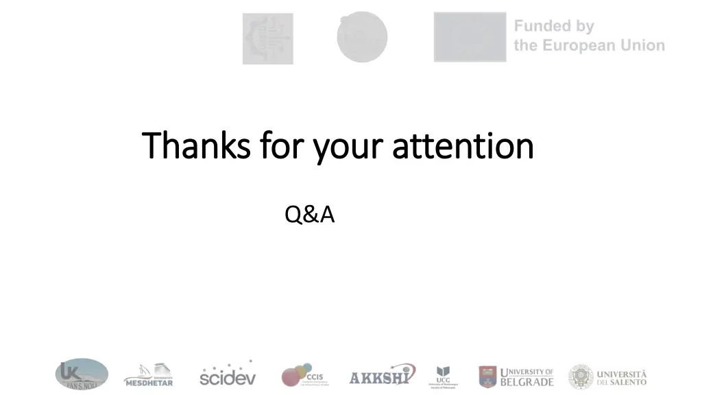 thanks for your attention thanks for your