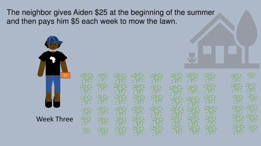 the neighbor gives aiden 25 at the beginning 8
