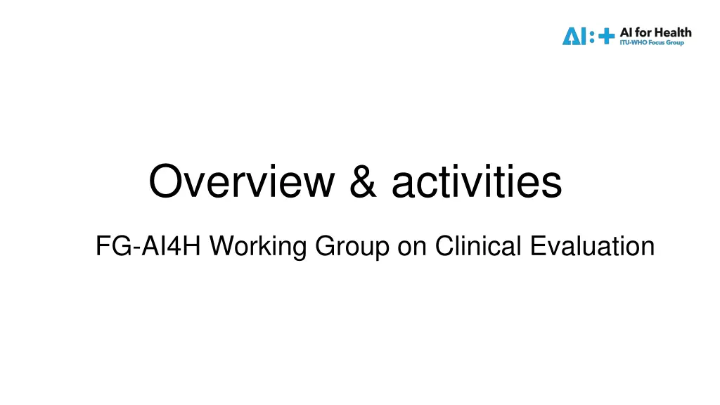 overview activities