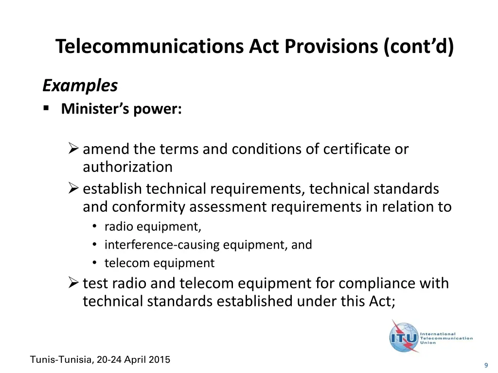 telecommunications act provisions cont d 4