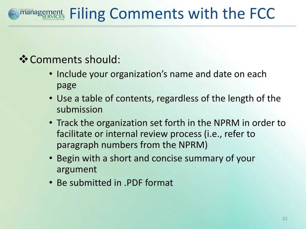 filing comments with the fcc