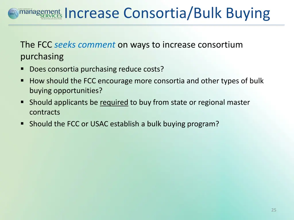 increase consortia bulk buying