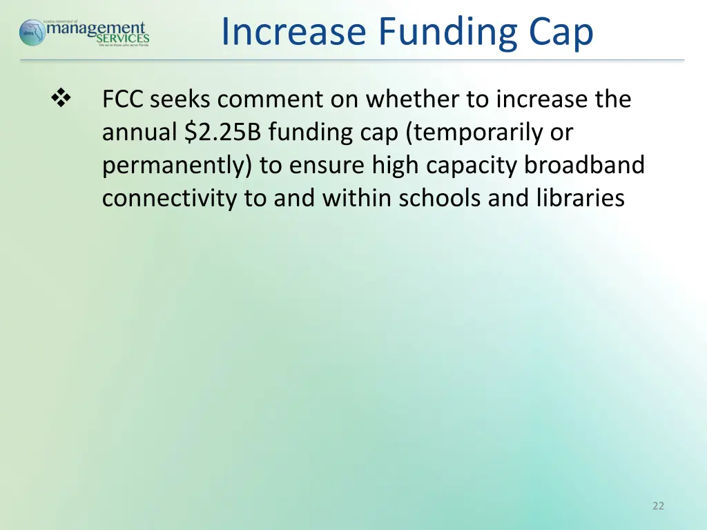 increase funding cap