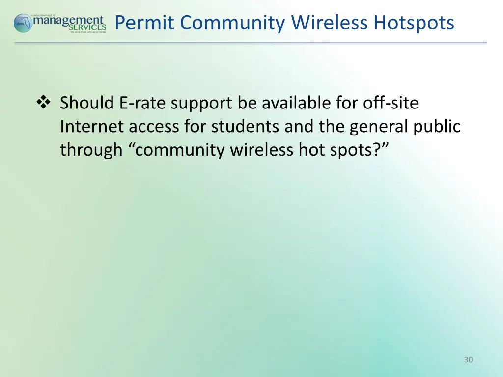 permit community wireless hotspots