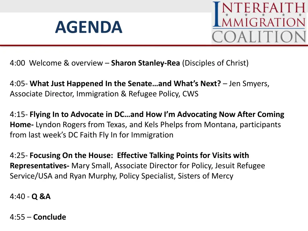 agenda