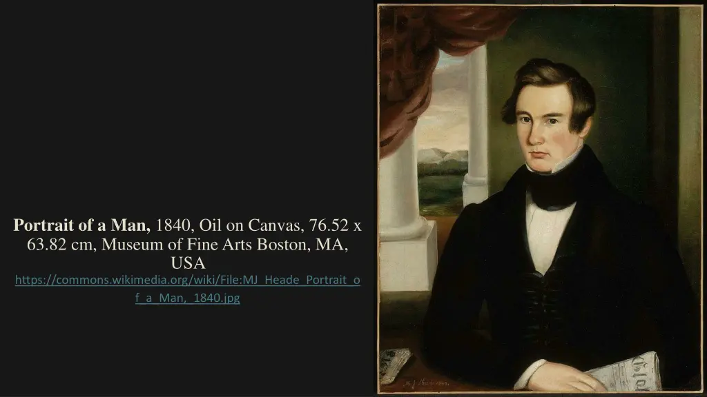 portrait of a man 1840 oil on canvas