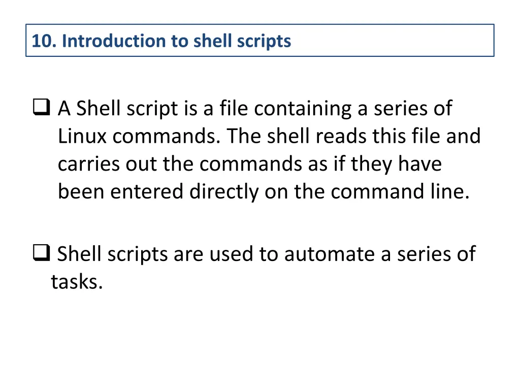 10 introduction to shell scripts