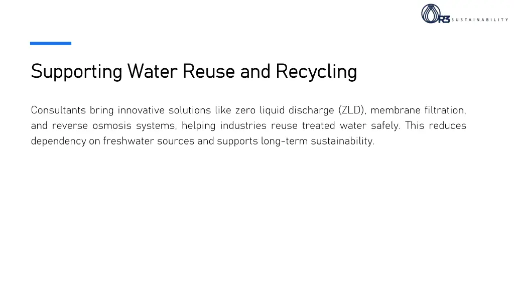 supporting water reuse and recycling supporting