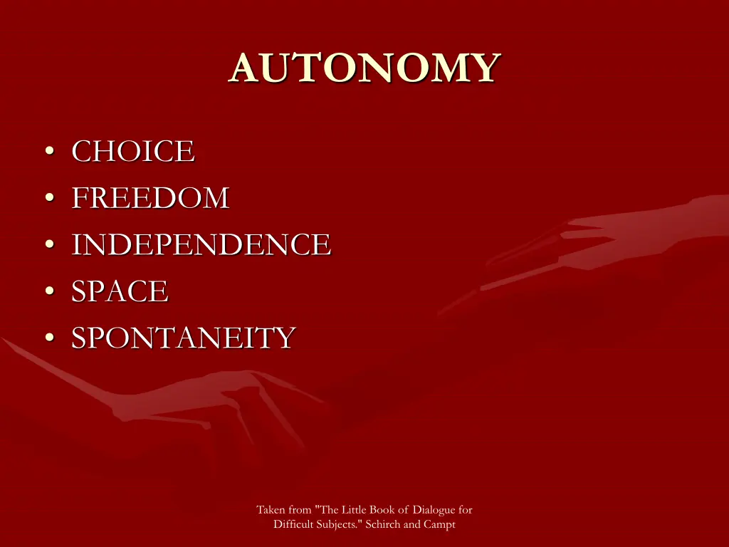 autonomy