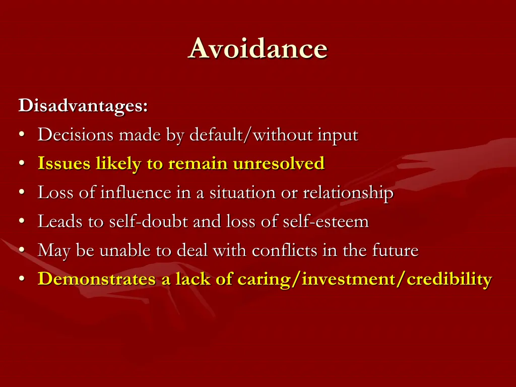 avoidance