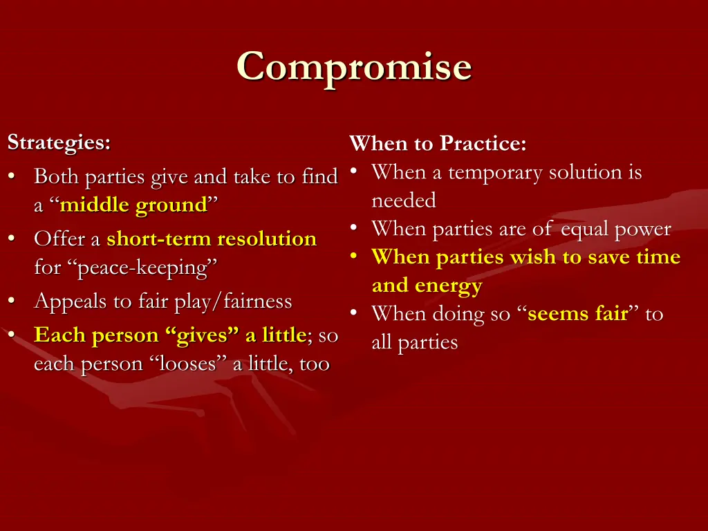 compromise
