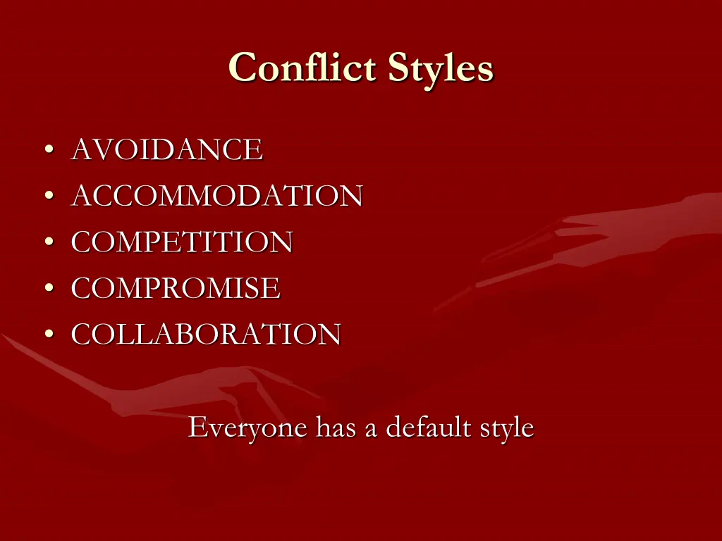 conflict styles