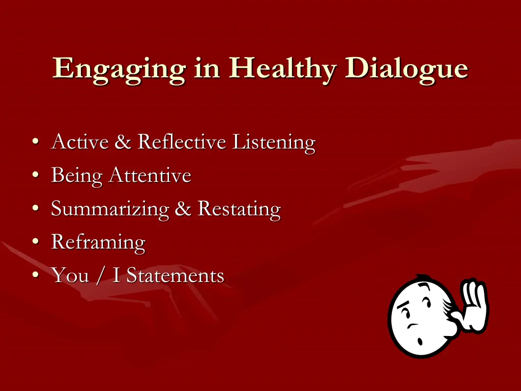engaging in healthy dialogue